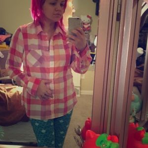 🥚 🐣 Merona pink plad shirt